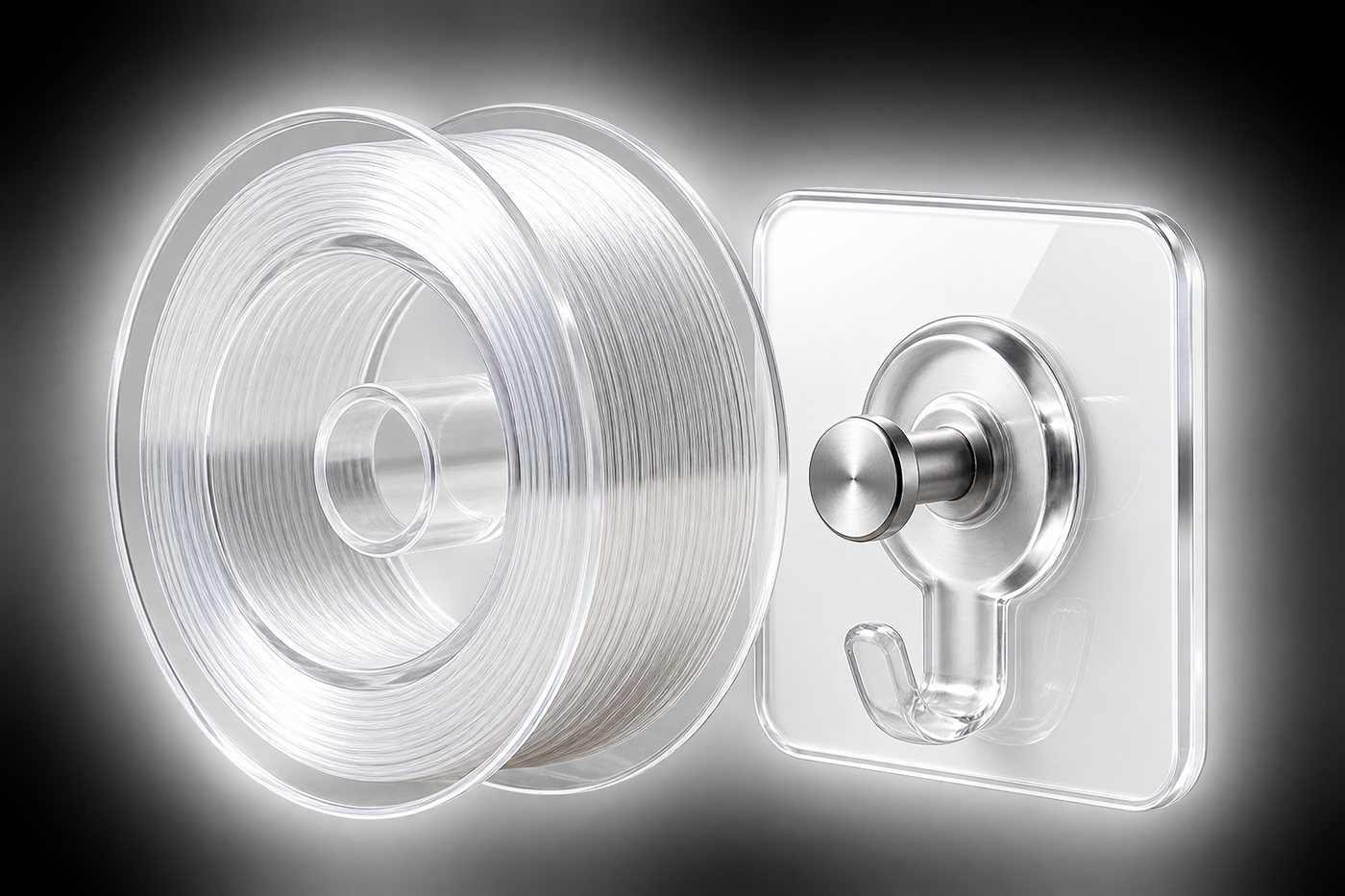 Transparant nylon ophangdraad