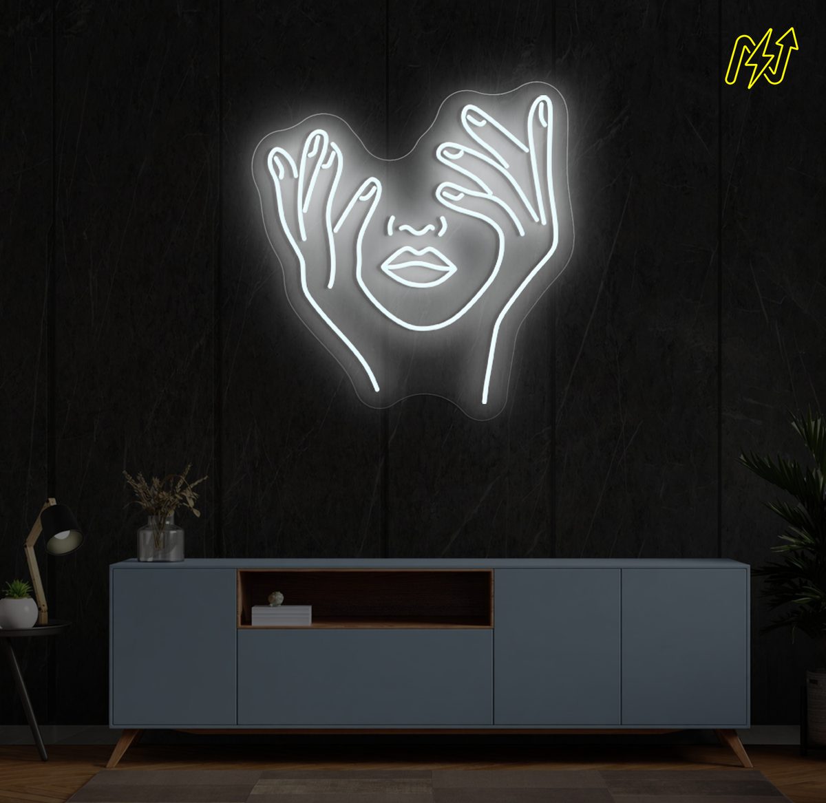 Beauty LED-neonbord in Koud Wit