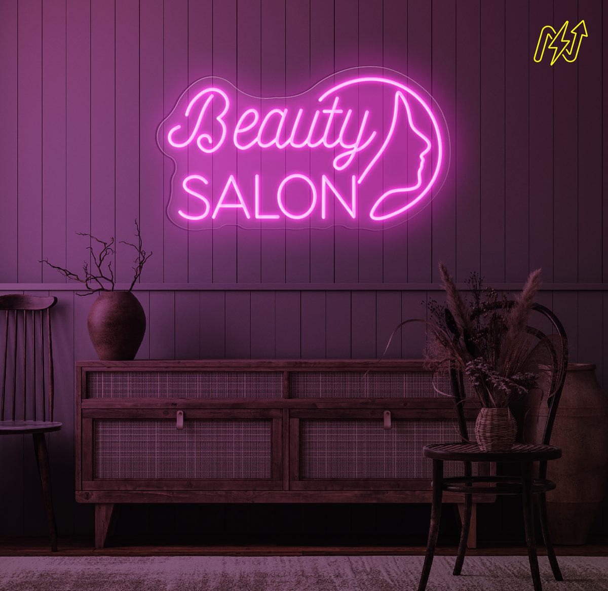 Beauty Salon LED-neonbord in Hot Pink