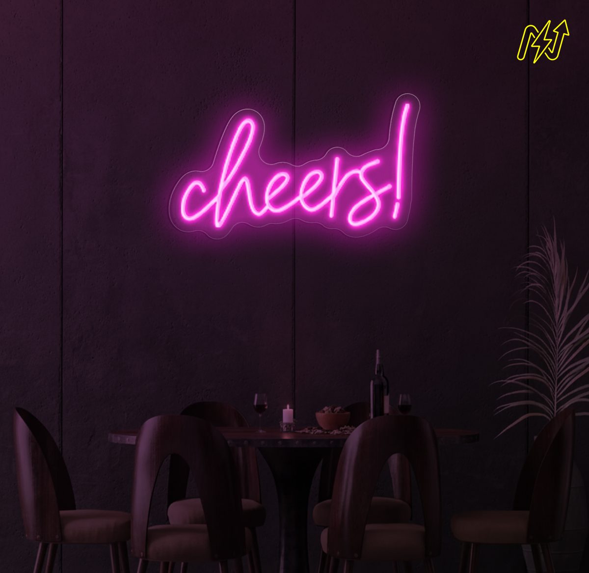 Cheers! LED-neonbord in Hot Pink