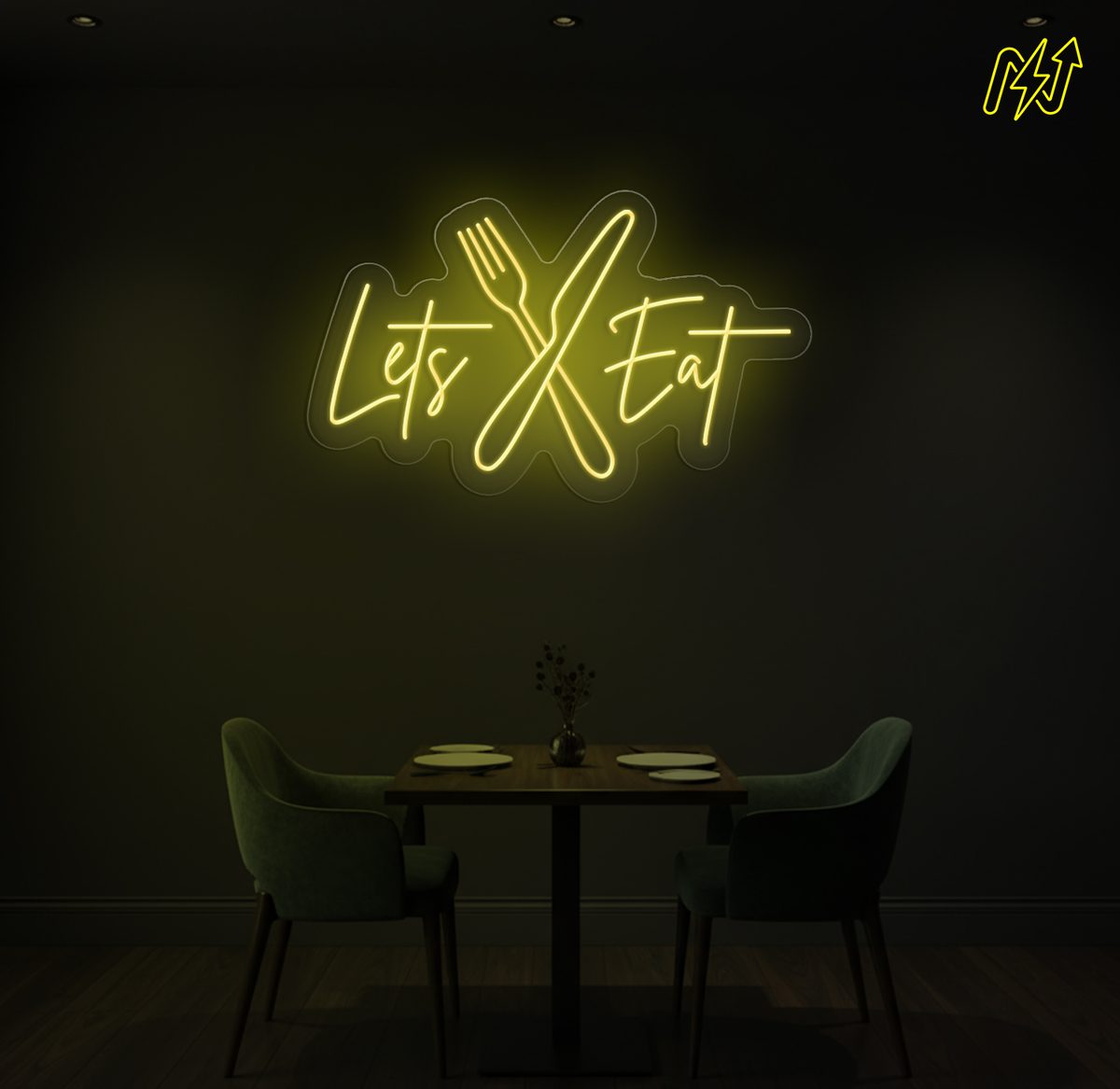 Let's Eat LED-neonbord