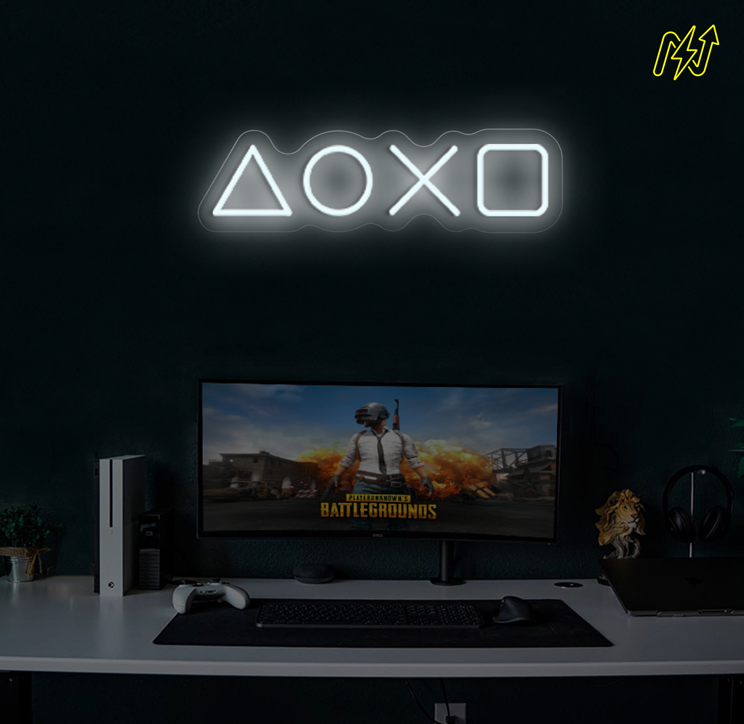 Playstation-iconen LED-neonbord